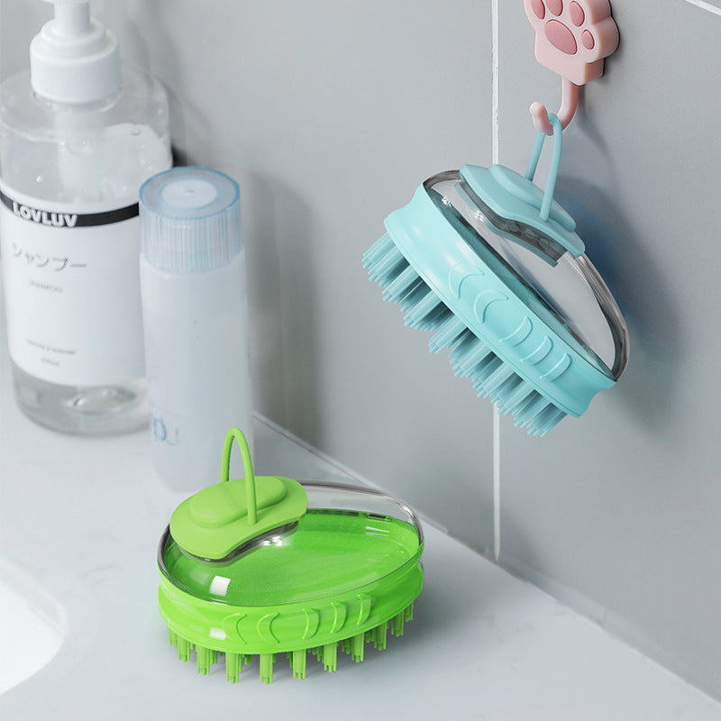 Pet Bath Massage Brush Grooming Rub Cleaning Tool