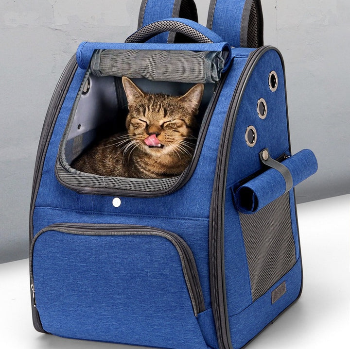 Pet Foldable Breathable Backpack Travel Carrier Bag
