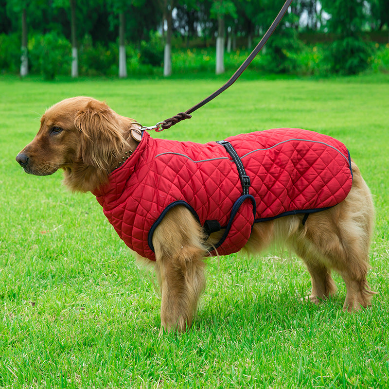 Adjustable Warm Cotton Pet Jacket For Comfort Protection