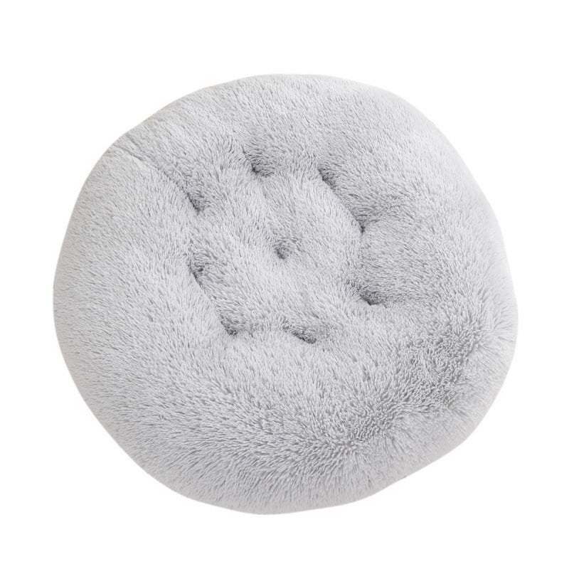 Round Plush Warm Pet Sleep Bed House