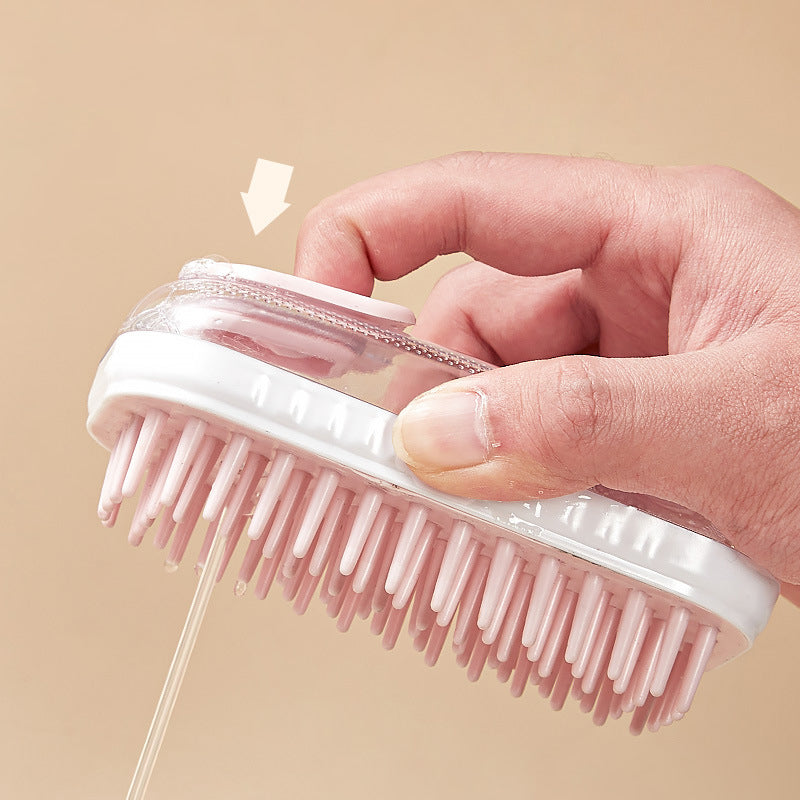 Silicone Pet Bath Massage Brush Foam Cleaning Tool