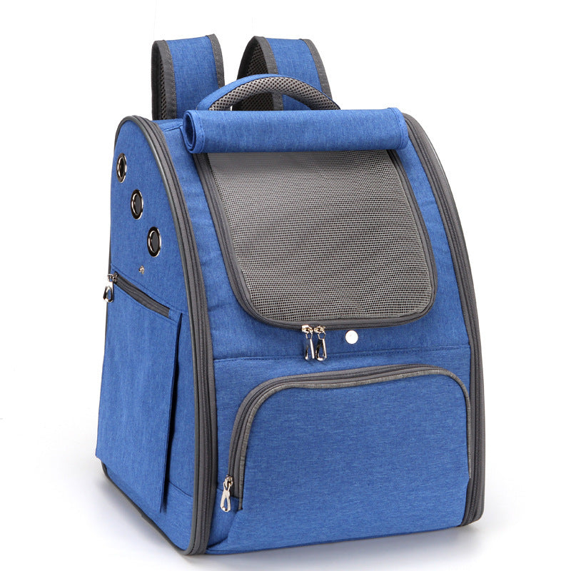 Pet Foldable Breathable Backpack Travel Carrier Bag