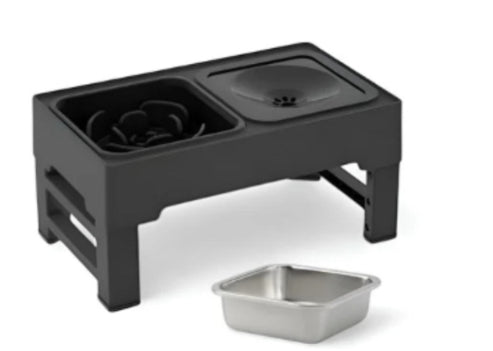Adjustable Stainless Steel Pet Double Feeding Bowl Stand