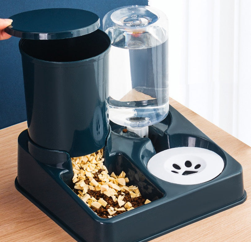 Pet Automatic Combined Food And Water Feeding Bowl Device