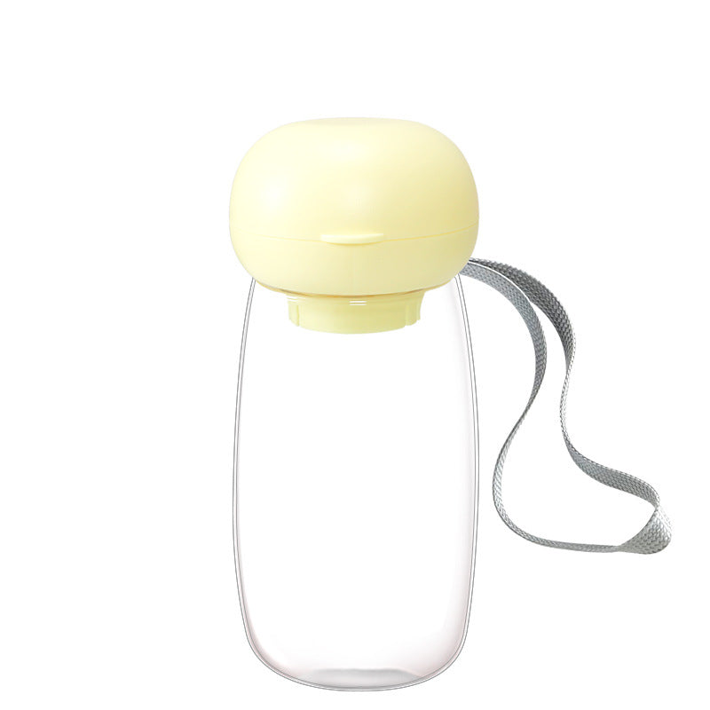 Portable Pet Travel Water Bottle Feeding Cup With Lanyard