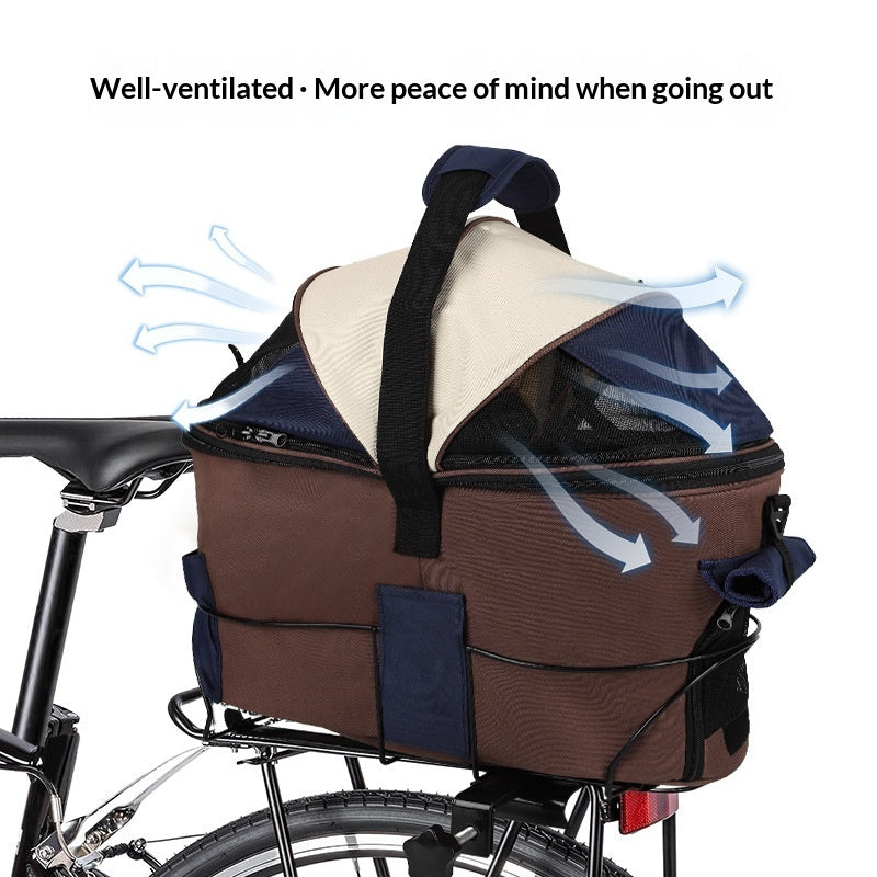 Pet Foldable Canvas Rear Seat Carrier Bag