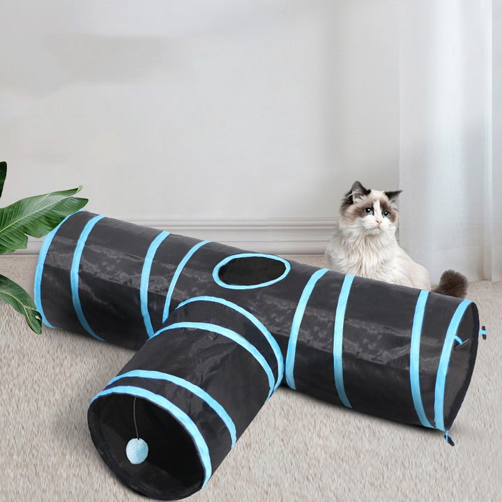Pet Foldable Tunnel Climbing Interactive Play Toy