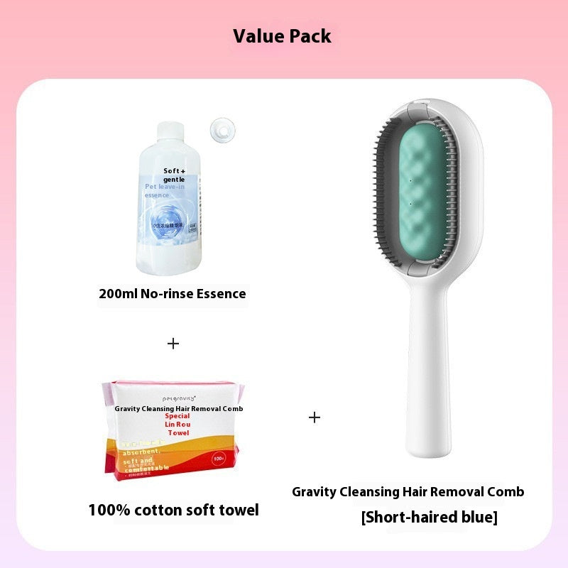 Pet Dematting Grooming Comb Brush With Cleaning Tank