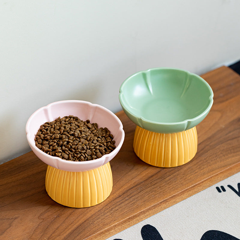Pet Candy Color Ceramic Feeding Bowl