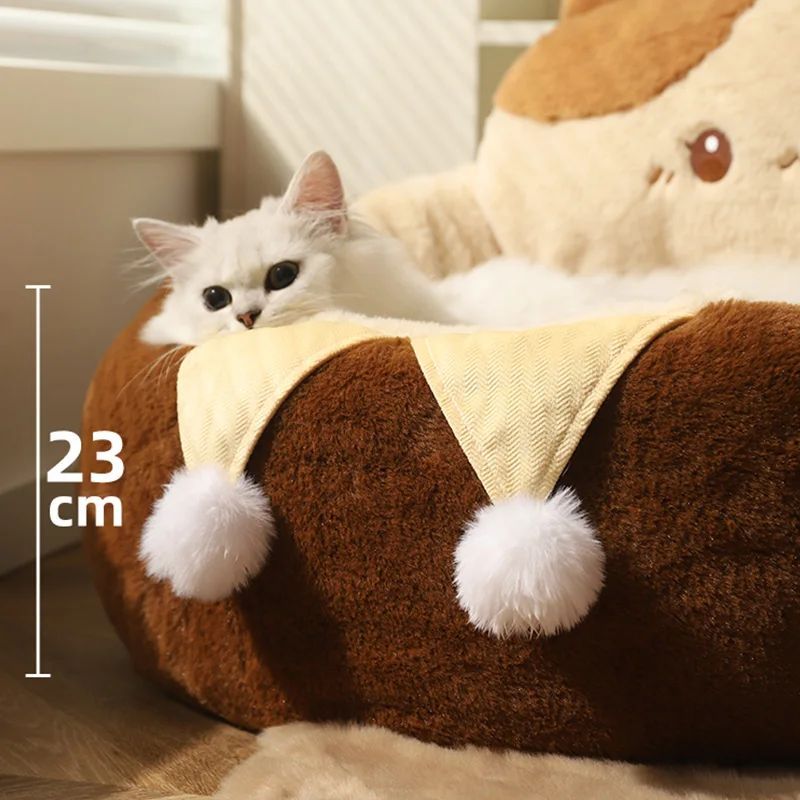 Round Warm Soft Pet Sofa Bed Cushion