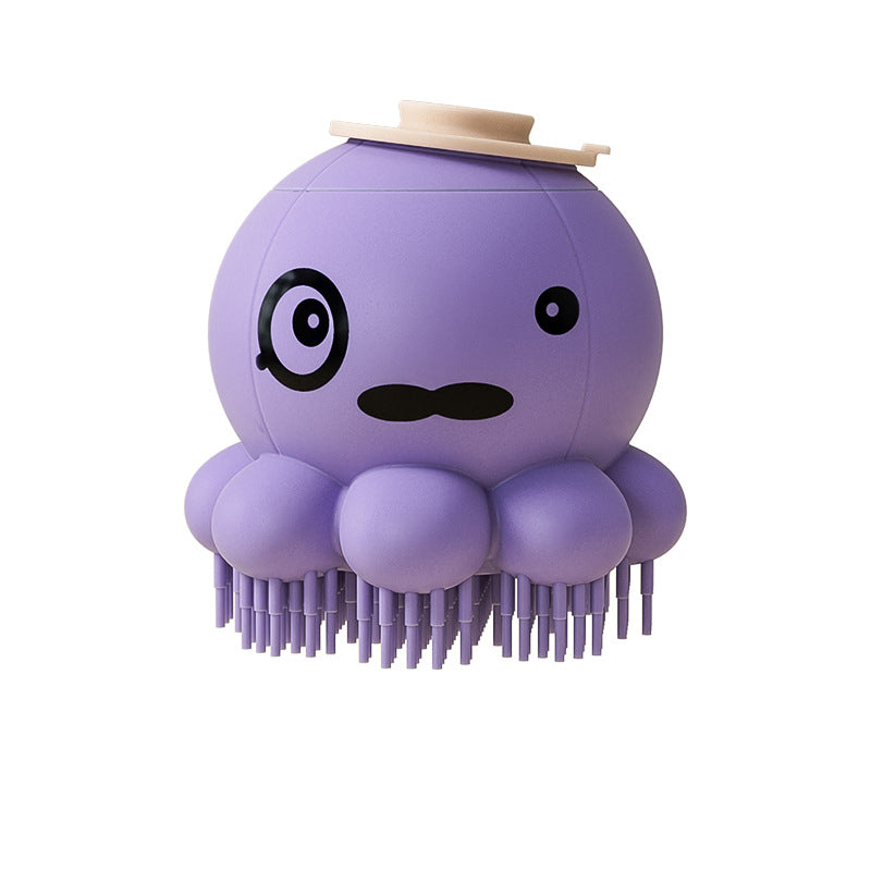 Pet Silicone Bath Massage Brush With Body Wash Tool