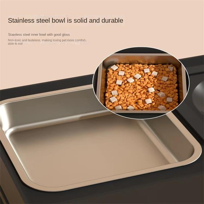 Adjustable Stainless Steel Pet Double Feeding Bowl Stand