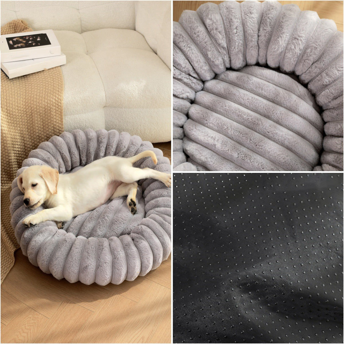 Plush Round Warm Winter Pet Nest Mat Bed