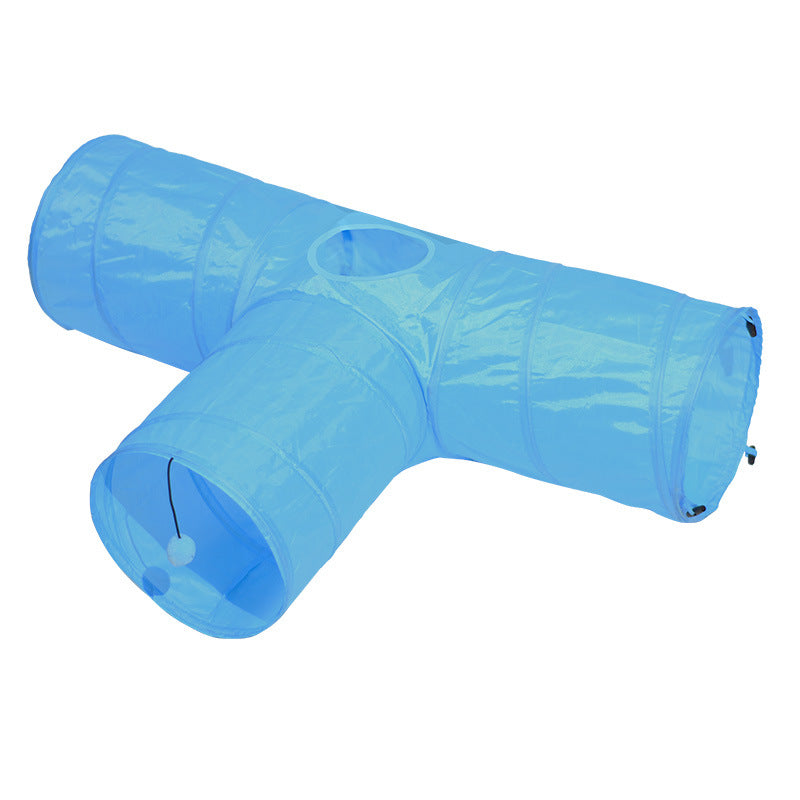 Pet Foldable Tunnel Climbing Interactive Play Toy