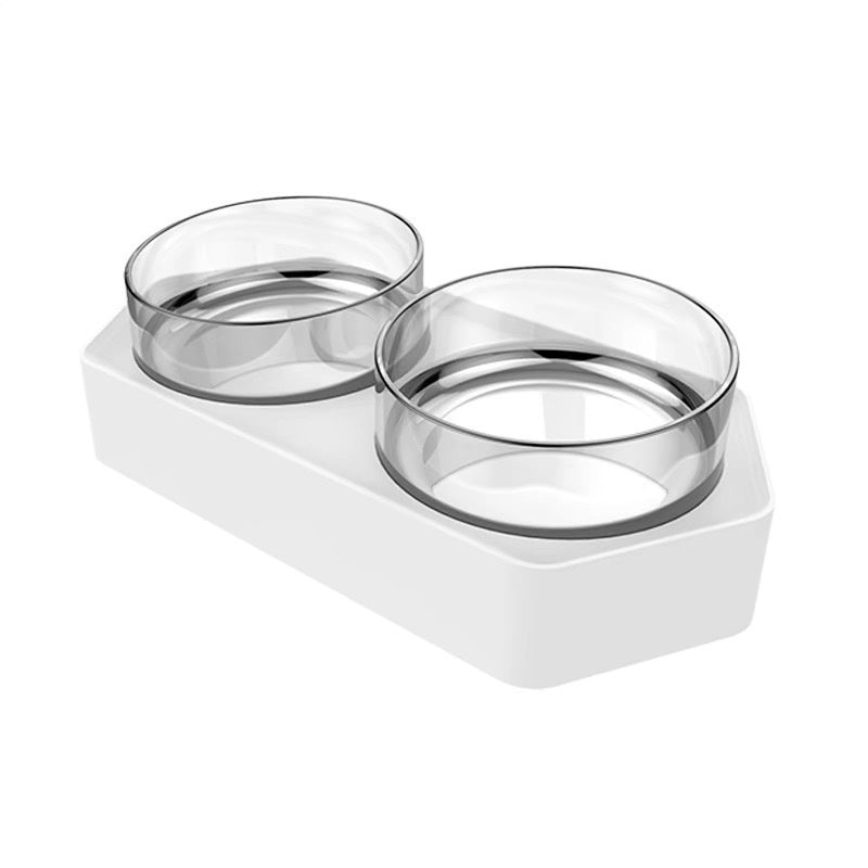 Pet Ceramic Double Bowl Feeding And Water Holder Set