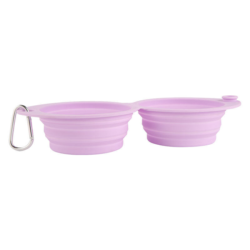 Portable Foldable Silicone Pet Feeding Bowl Outdoor