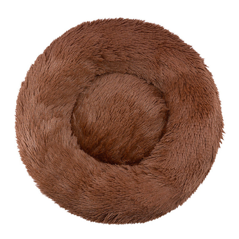 Machine Washable Plush Round Pet Bed