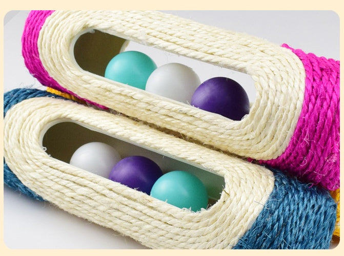 Three Long Sisal Drum Interactive Pet Chew Toy