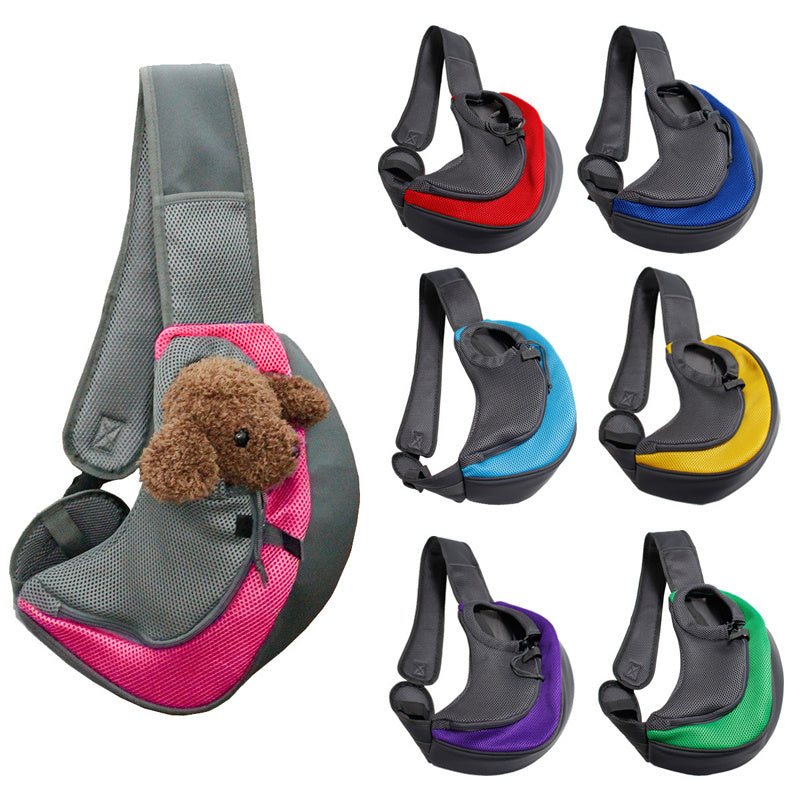 Pet Mesh Oxford Shoulder Travel Carrier Sling Bag