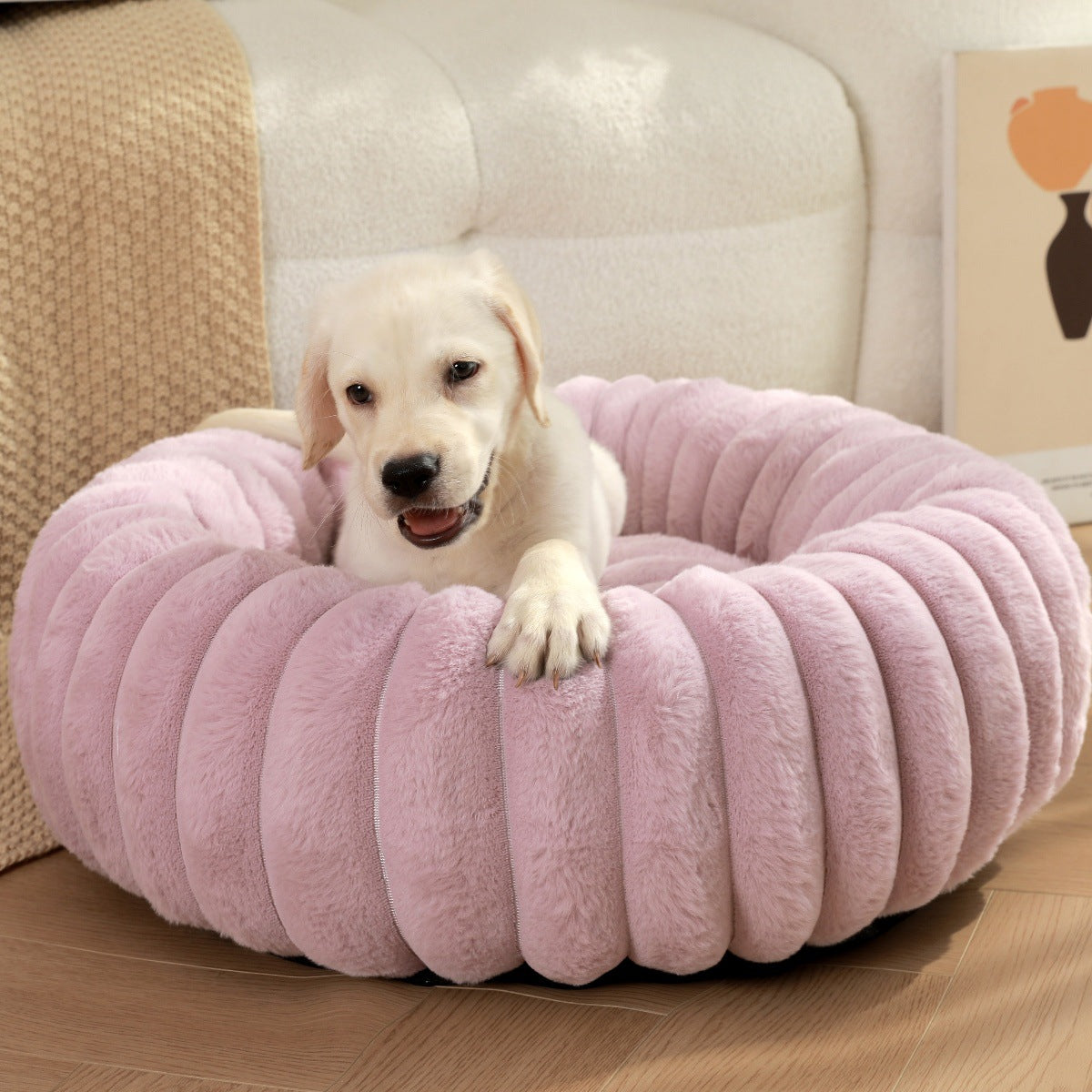 Plush Round Warm Winter Pet Nest Mat Bed