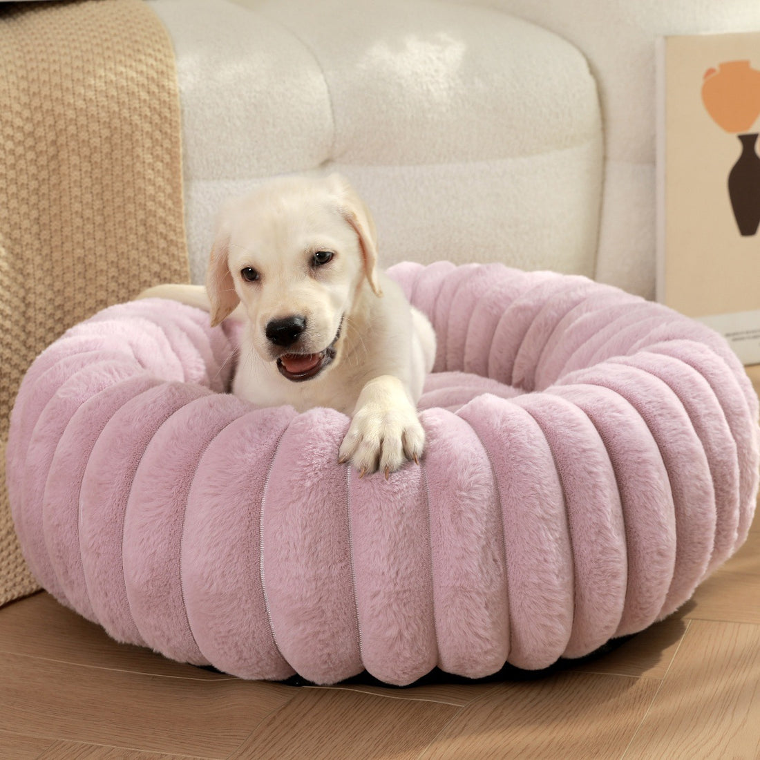 Plush Round Warm Winter Pet Nest Mat Bed