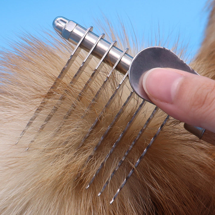 Pet Grooming Brush For Knots And Loose Fur Removal