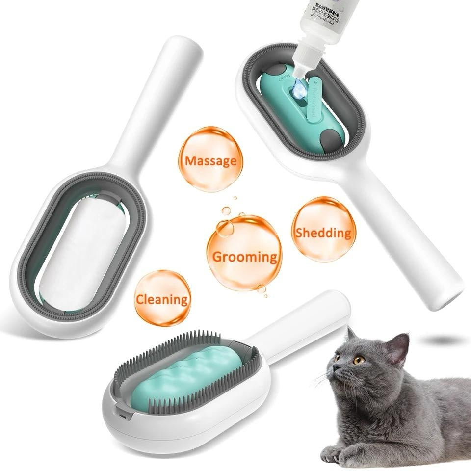 Pet Dematting Grooming Comb Brush With Cleaning Tank
