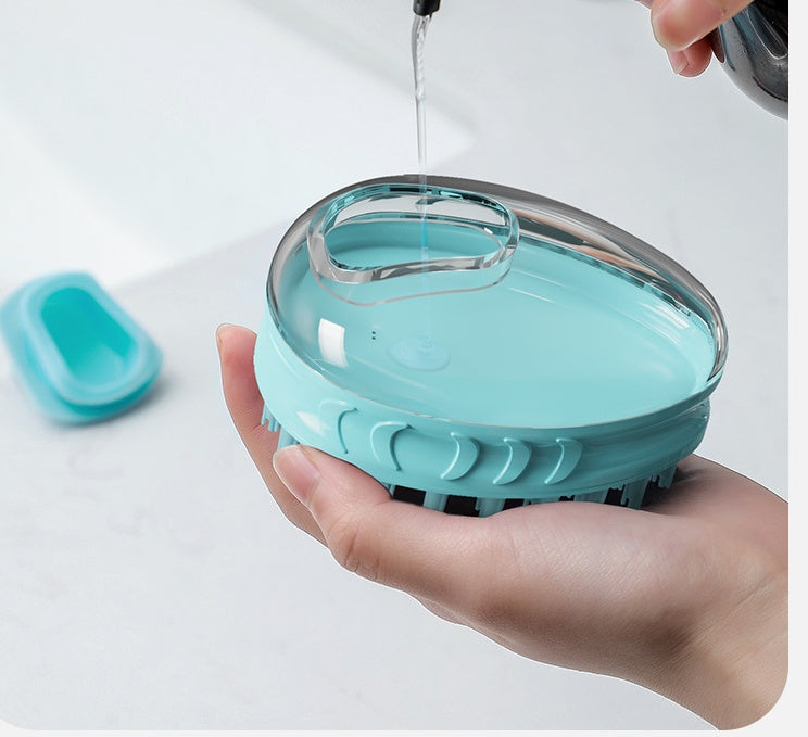 Pet Bath Massage Brush Grooming Rub Cleaning Tool