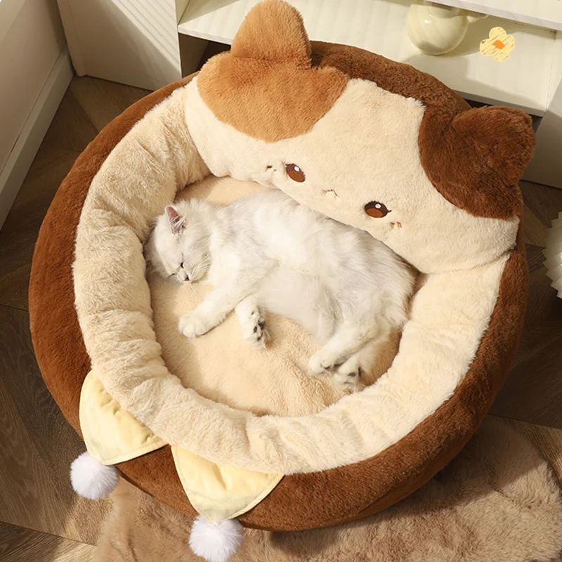 Round Warm Soft Pet Sofa Bed Cushion
