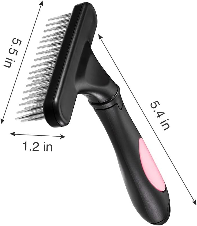Pet Double Row Rake Shedding And Dematting Comb Tool