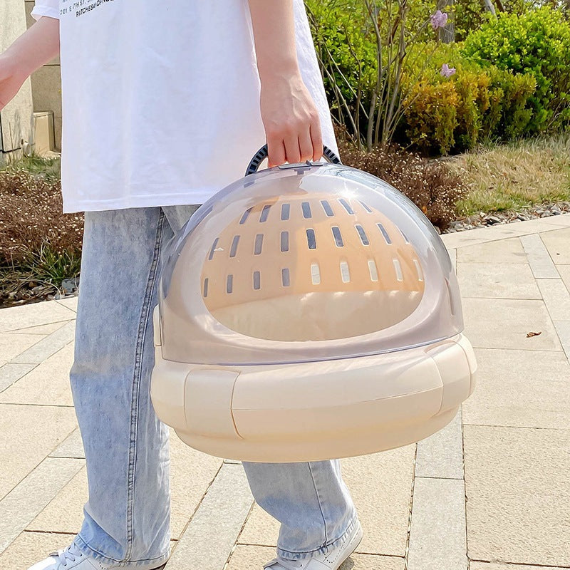 Pet Capsule Carrier Bag With Panoramic View And Cushion