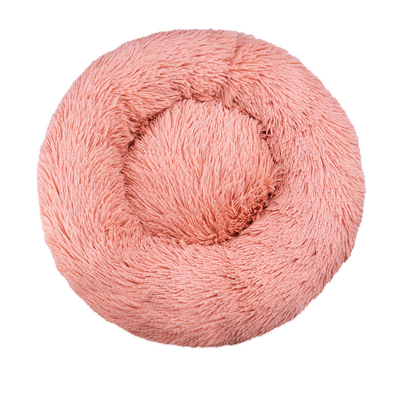 Machine Washable Plush Round Pet Bed