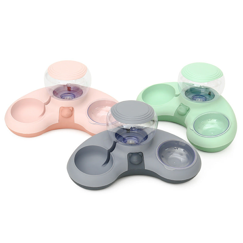 Crescent Automatic Pet Double Feeding And Drinking Bowl