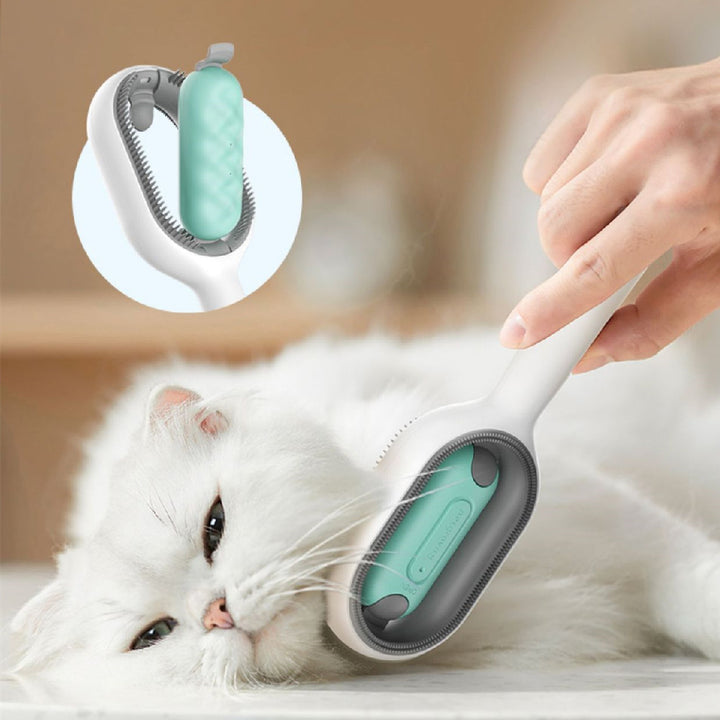 Pet Dematting Grooming Comb Brush With Cleaning Tank
