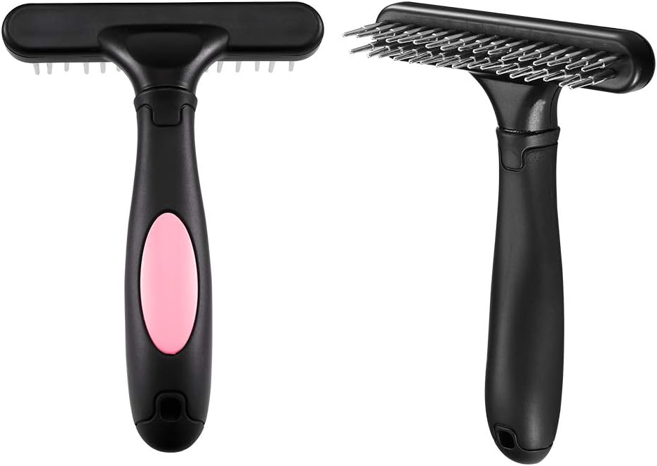 Pet Double Row Rake Shedding And Dematting Comb Tool