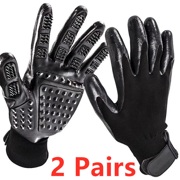 Pet Grooming Glove Hair Removal Massage Brush Tool