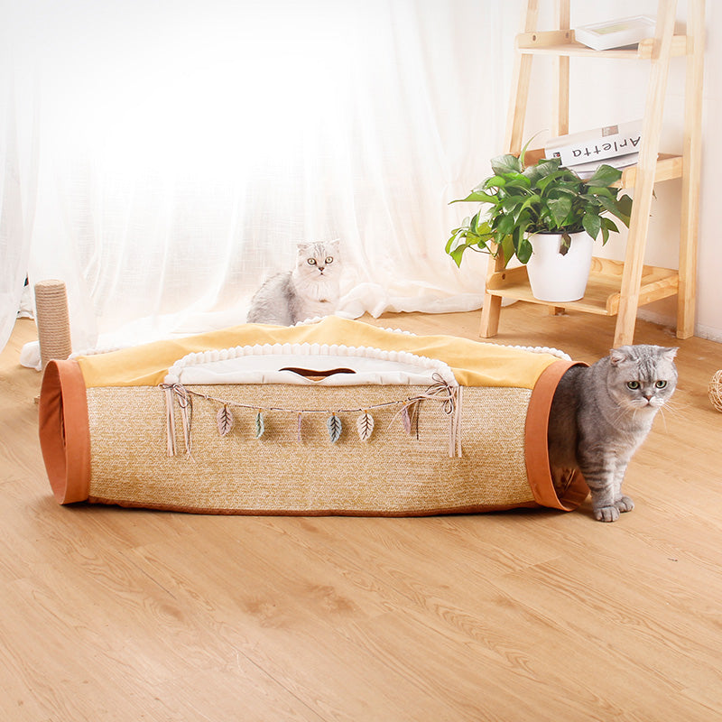 Totoro Style Pet Litter Roll Tunnel Drilling Toy
