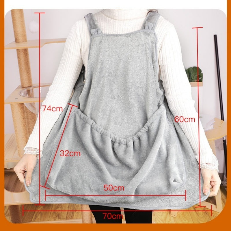Pet Plush Hanging Chest Carrier Apron Travel Bag