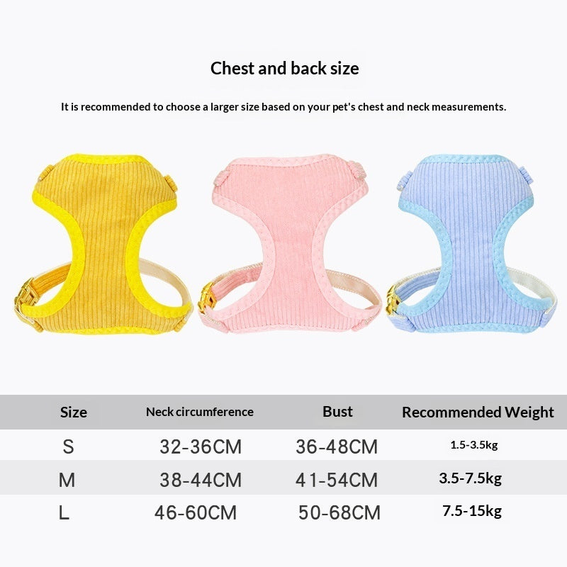 Pet Outdoor Harness And Leash Set