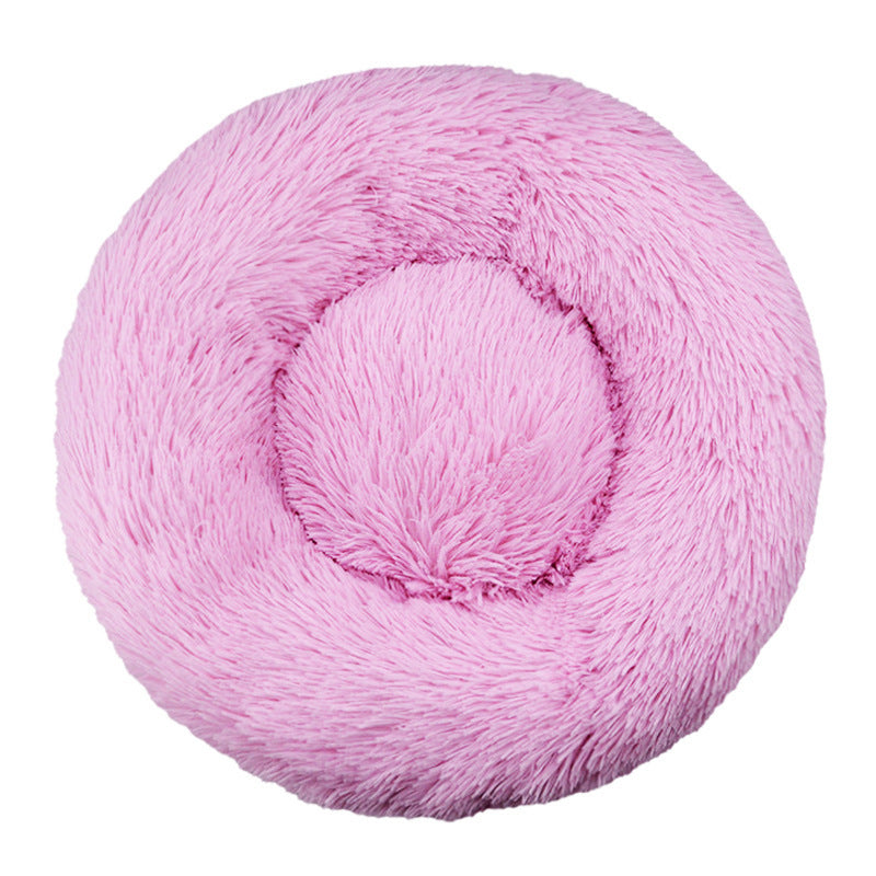 Machine Washable Plush Round Pet Bed
